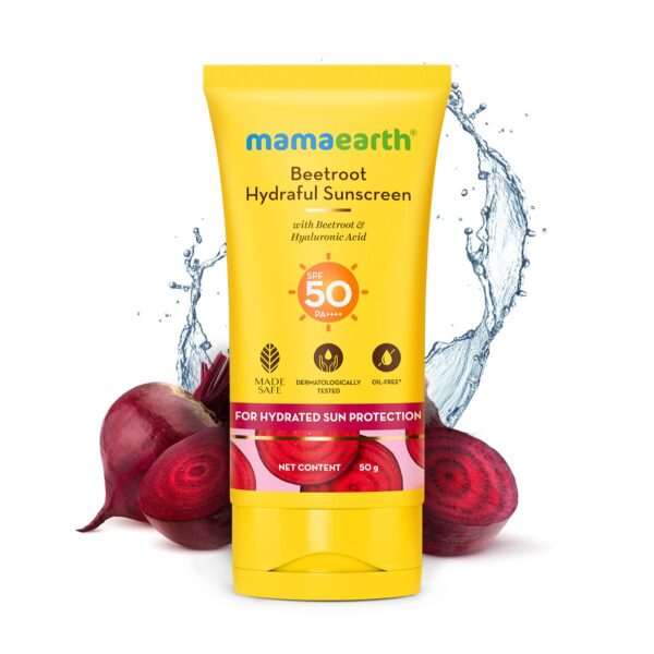 Mamaearth Beetroot Hydra full Sunscreen SPF 50 PA++++ (50g)